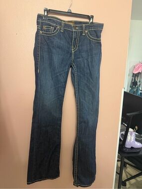 Dark Wash Women's Bootcut Jeans - Dark Blue